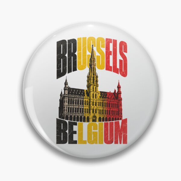 Item preview, Brussels Belgium Town Hall Flag Colors Retro designed and sold by Yellowriversss.