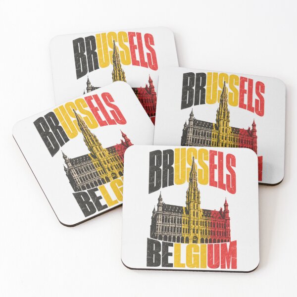 Item preview, Brussels Belgium Town Hall Flag Colors Retro designed and sold by Yellowriversss.