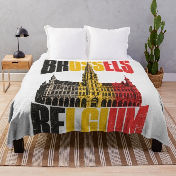Item preview, Brussels Belgium Town Hall Flag Colors Retro designed and sold by Yellowriversss.