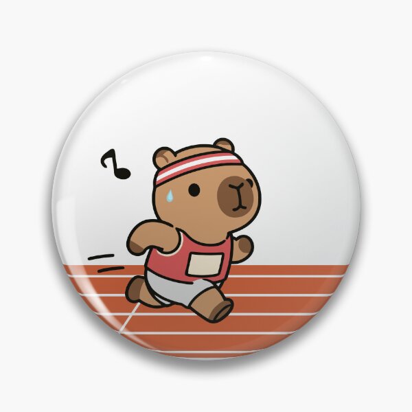Item preview, Cute Running Capybara Marathon Runner Athletics Cute Illustration designed and sold by LensDyn™.