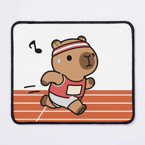 Item preview, Cute Running Capybara Marathon Runner Athletics Cute Illustration designed and sold by LensDyn™.