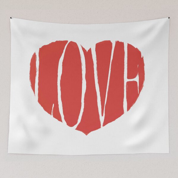 Item preview, Red Heart Made of LOVE Hand Lettering designed and sold by Bald Guy Draws.
