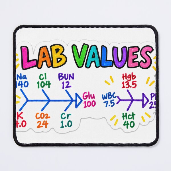Item preview, Lab Values Fishbone Diagram Nursing Student Sticker designed and sold by isokinetic.