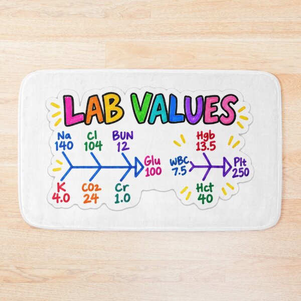 Item preview, Lab Values Fishbone Diagram Nursing Student Sticker designed and sold by isokinetic.