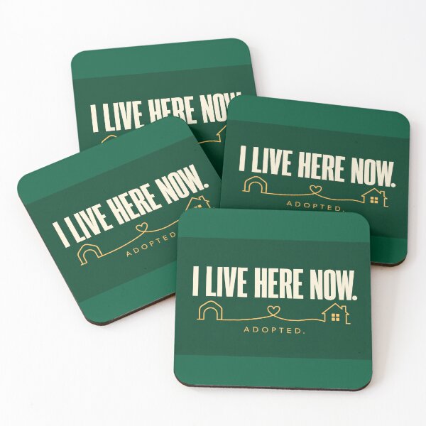 Item preview, I Live Here Now – Adopted Pet Bandana Rescue Homecoming Gift designed and sold by astersgraphics.
