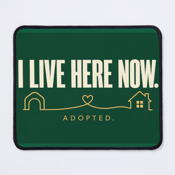 Item preview, I Live Here Now – Adopted Pet Bandana Rescue Homecoming Gift designed and sold by astersgraphics.