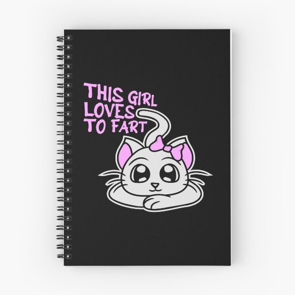 Item preview, Cute Cat This Girl Loves To Fart Sarcastic Funny Quote designed and sold by shirt-o-mat.