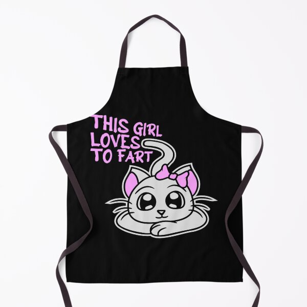 Item preview, Cute Cat This Girl Loves To Fart Sarcastic Funny Quote designed and sold by shirt-o-mat.