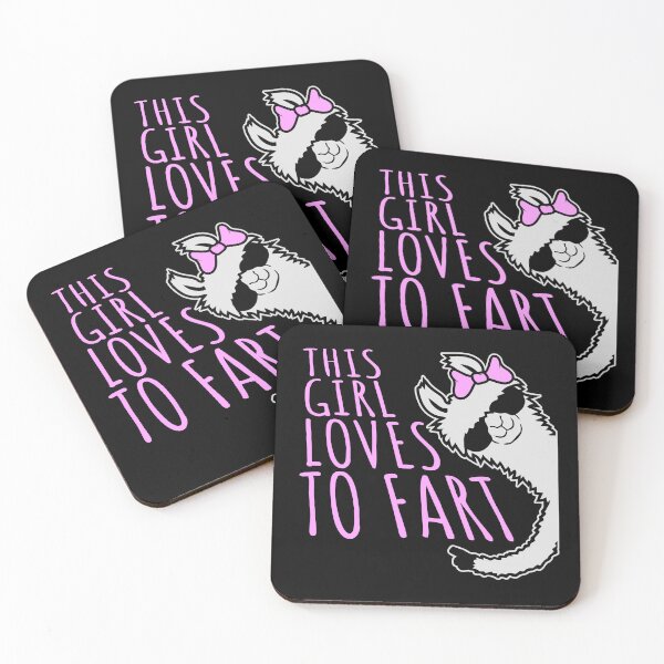 Item preview, Cute Llama This Girl Loves To Fart Sarcastic Funny Quote Logo designed and sold by shirt-o-mat.
