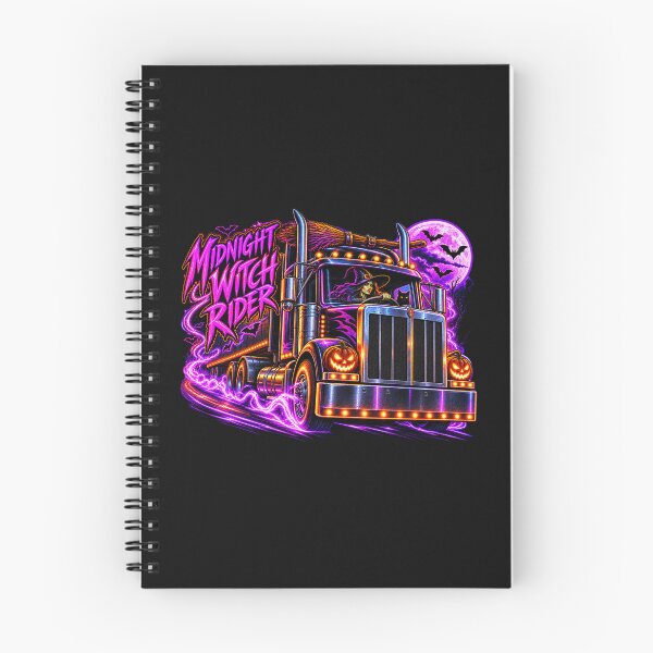 Item preview, Midnight Witch Rider Halloween Semi Truck - Spooky Broom Big Rig designed and sold by NomadForge.