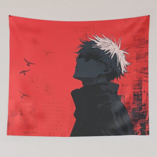 Item preview, Gojo Satoru Red Silhouette – Jujutsu Kaisen Atmospheric Art designed and sold by frantuliuss.