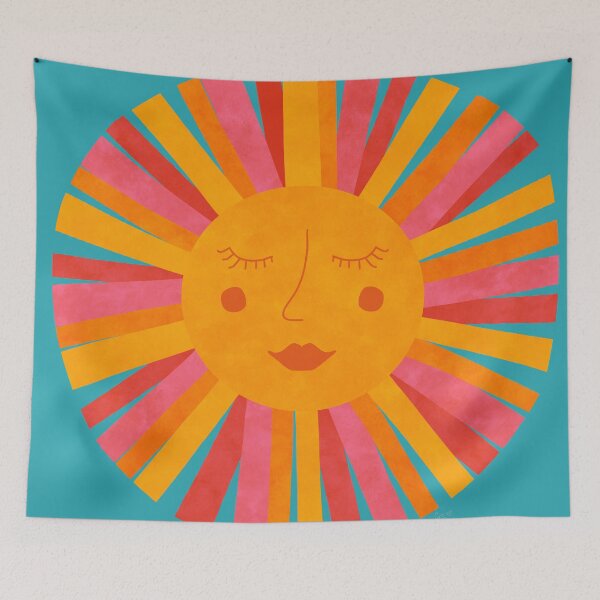 Item preview, Watercolor sun blue designed and sold by Ana Gorozpe.