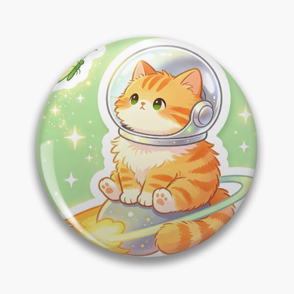 Item preview, The orange cat sits on the comet. designed and sold by pin-upgirls9.
