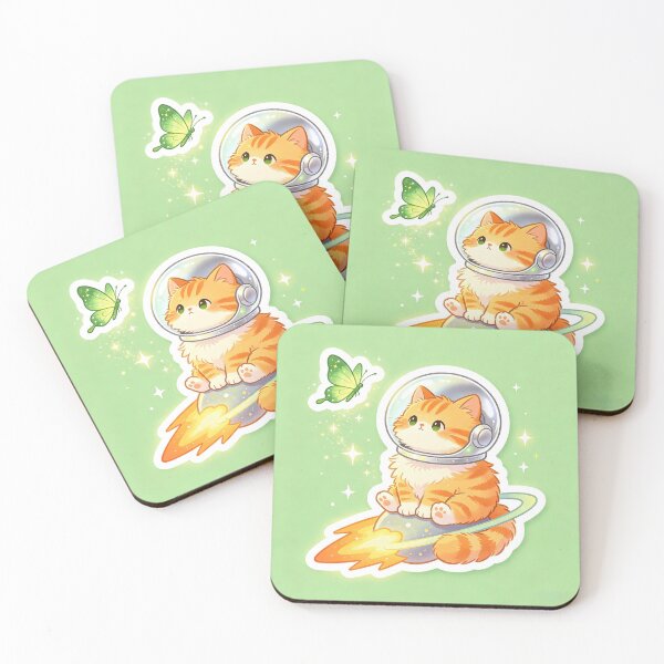 Artikelvorschau, Die orange Katze sitzt auf dem Kometen. entworfen und verkauft von pin-upgirls9.