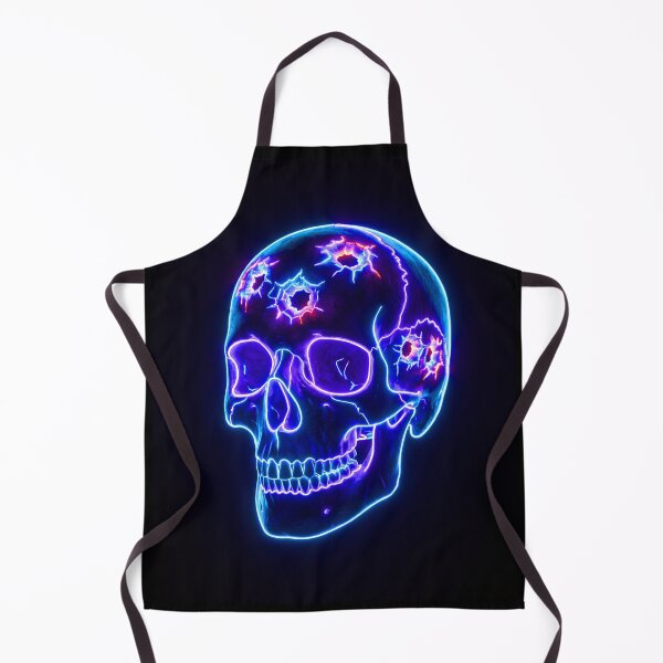 Item preview, NEON SKULL WITH BULLET HOLES 3 designed and sold by NOIMION DIGITAL ART.