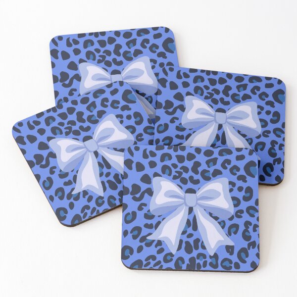 Item preview, Cute Royal Blue Coquette Bow Leopard Print Aesthetic Pattern designed and sold by MayoshaVibes.