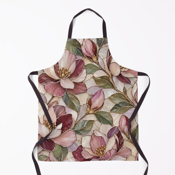 Item preview, Magnolia Stained Glass Floral Botanical Pattern designed and sold by Creativveworrld03.