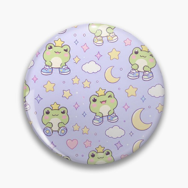 Item preview, Kawaii Frog Star Crown Pattern designed and sold by Soft Berry Studio.