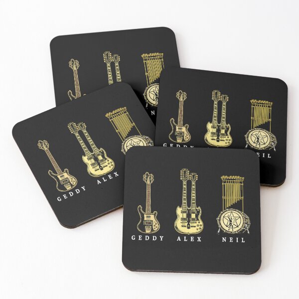 Artikelvorschau, Rush Instruments Tribute – Geddy Lee, Alex Lifeson & Neil Peart entworfen und verkauft von The-Jerk-Store.