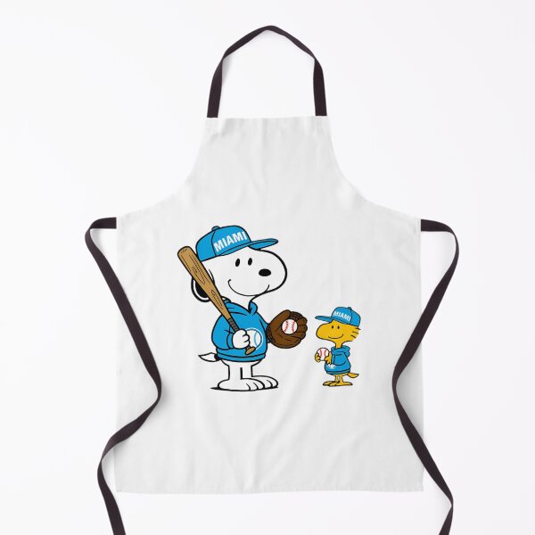 Item preview, Miami Marlins Inspired Baseball Style Featuring Snoopy and Woodstock Design designed and sold by GladiuSeSport.