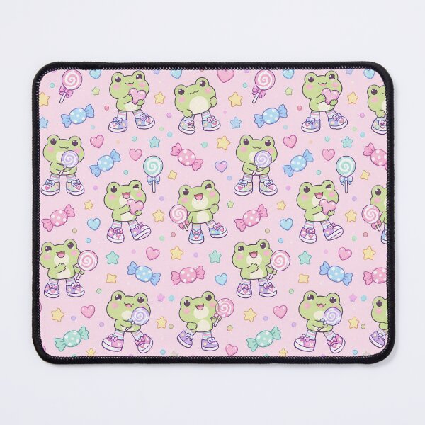 Item preview, Kawaii Frog Daisy Milkshake Pattern designed and sold by Soft Berry Studio.