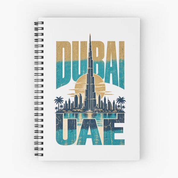 Item preview, Dubai UAE Burj Khalifa Skyline Retro Sunset Design designed and sold by Yellowriversss.