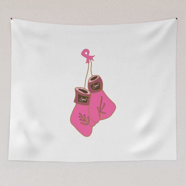 Item preview, Boxing gloves awareness pink breast cancer band designed and sold by vibeno1.