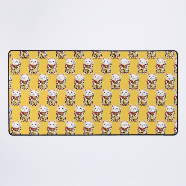 Item preview, Watercolor Maneki Neko on Vibrant Yellow designed and sold by Lidra Zehcnas.