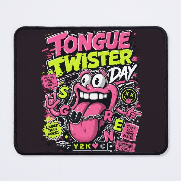 Item preview, Tongue Twister Day Y2K Punk Streetwear Character designed and sold by CloudyCatArt.