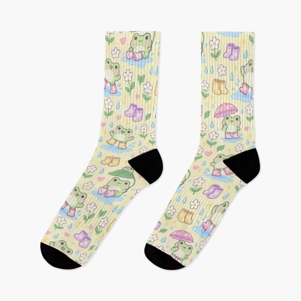 Item preview, Kawaii Frog Flower Rain Boots Pattern designed and sold by Soft Berry Studio.