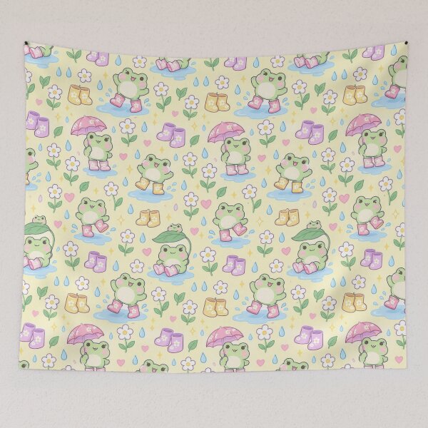 Item preview, Kawaii Frog Flower Rain Boots Pattern designed and sold by Soft Berry Studio.