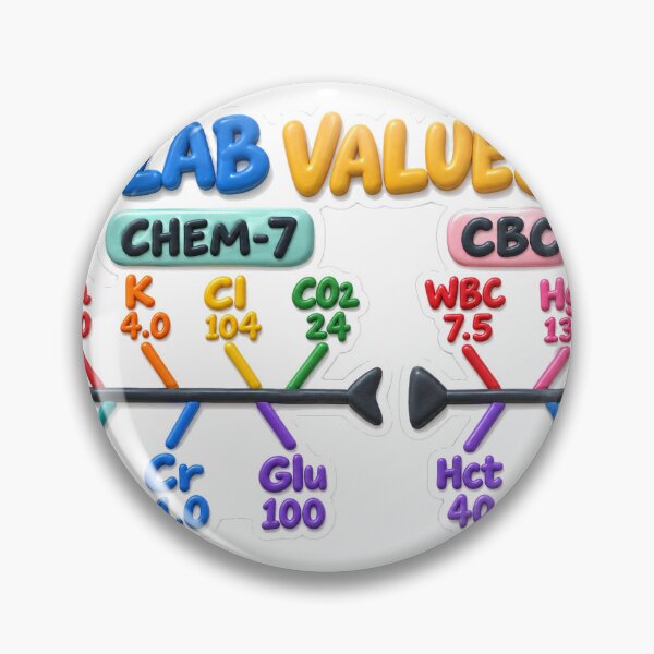Item preview, Lab Values Fishbone Diagram 3D Nursing Student Sticker designed and sold by isokinetic.