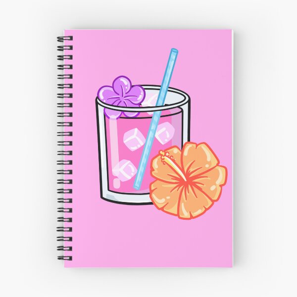Item preview, Tropical Summer Drink and Hibiscus Flower designed and sold by Super Neon Pixels .