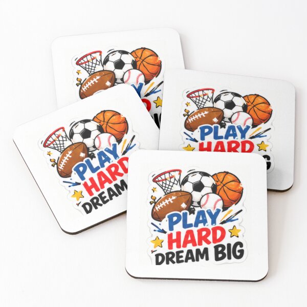 Item preview, Play Hard Dream Big Sports Motivation designed and sold by LearnFunStore.