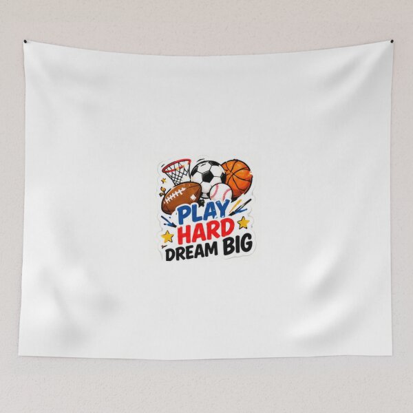 Item preview, Play Hard Dream Big Sports Motivation designed and sold by LearnFunStore.