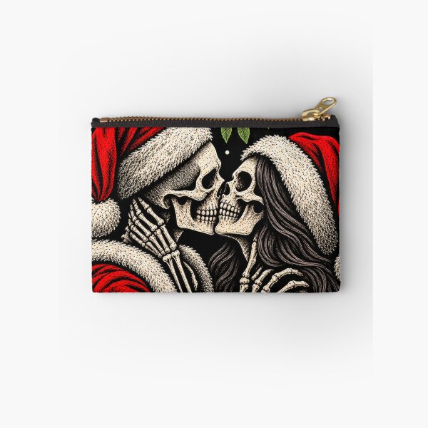 Item preview, Gothic Skeleton Santa Kiss Mistletoe Christmas designed and sold by MariDonna.