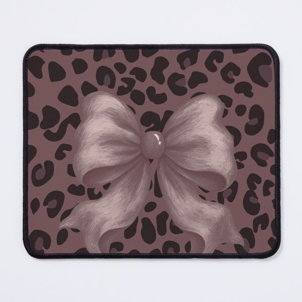 Item preview, Moody Mauve Coquette Bow Leopard Print Aesthetic Pattern designed and sold by MayoshaVibes.