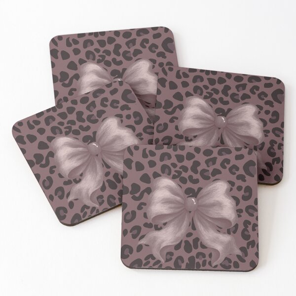 Item preview, Moody Mauve Coquette Bow Leopard Print Aesthetic Pattern designed and sold by MayoshaVibes.