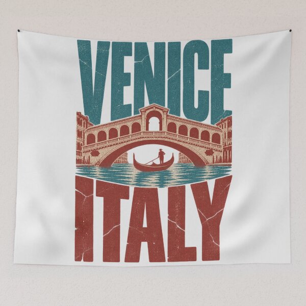 Item preview, Venice Italy Rialto Bridge Gondola Vintage Landmark Simple Design designed and sold by Yellowriversss.