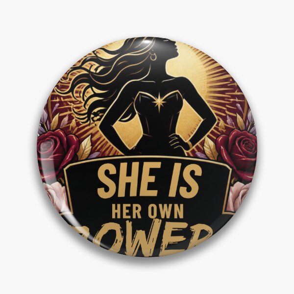 Item preview, She Is Her Own Power | Strong Woman Empowerment Sticker designed and sold by KabirShadija.