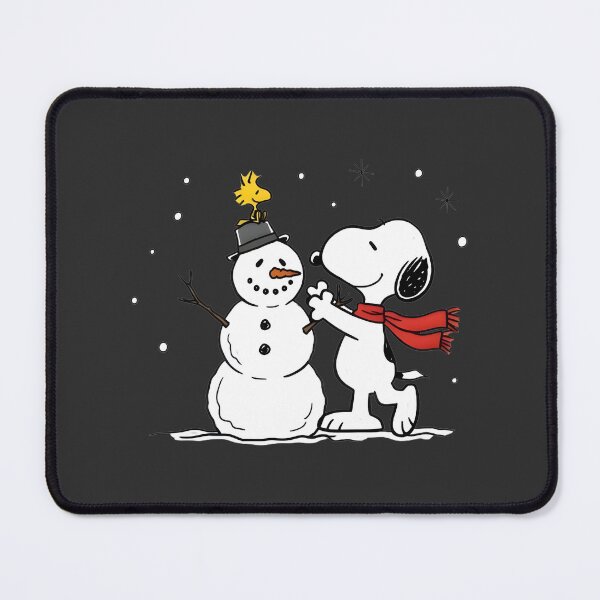 Item preview, Snowman Building Scene with Snoopy and Woodstock Winter Illustration designed and sold by AudioGfx.