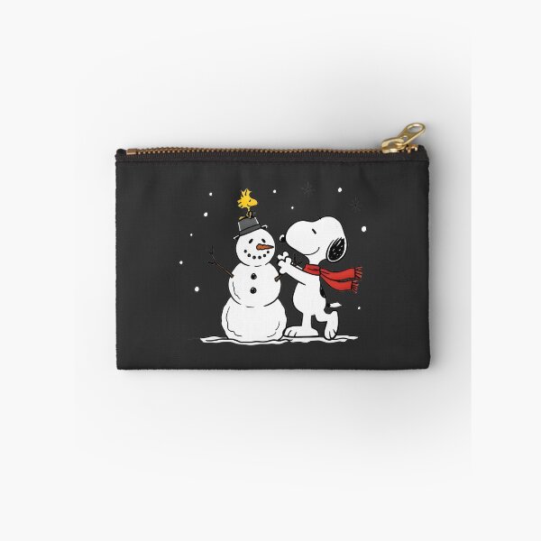 Item preview, Snowman Building Scene with Snoopy and Woodstock Winter Illustration designed and sold by AudioGfx.