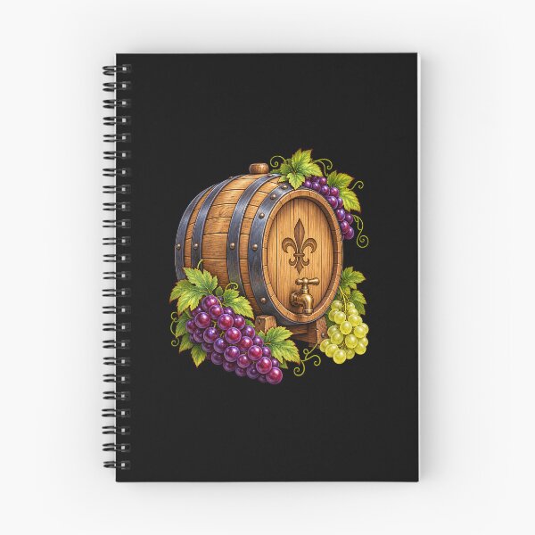 Item preview, Barrel of wine and grapes designed and sold by PIERRES&MAILLESDesign.