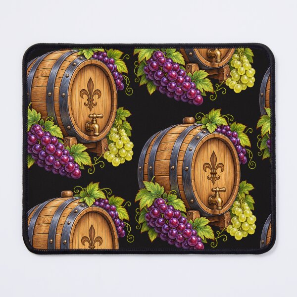 Item preview, Barrel of wine and grapes designed and sold by PIERREetMAILLES.