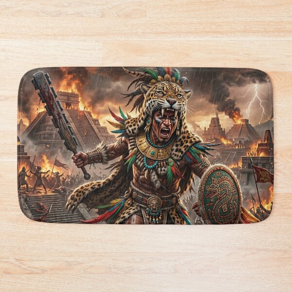 Item preview, Aztec Jaguar Warrior - Ancient Mesoamerica designed and sold by Lucid Dream Pixel.