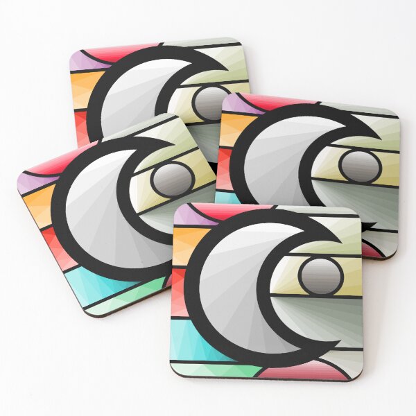 Item preview, Rainbow Stained Glass Moon Symbol | Celestial Astrology Graphic designed and sold by JayMakesTiktok.