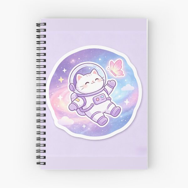 Item preview, White cat in purple nebula designed and sold by pin-upgirls9.