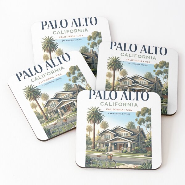 Item preview, Palo Alto California | Elegant California Lifestyle Travel Art designed and sold by Mathias Yakubu Design.