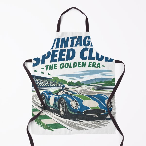 Item preview, blue green 60s style race car vintage speed club designed and sold by AgdBol.