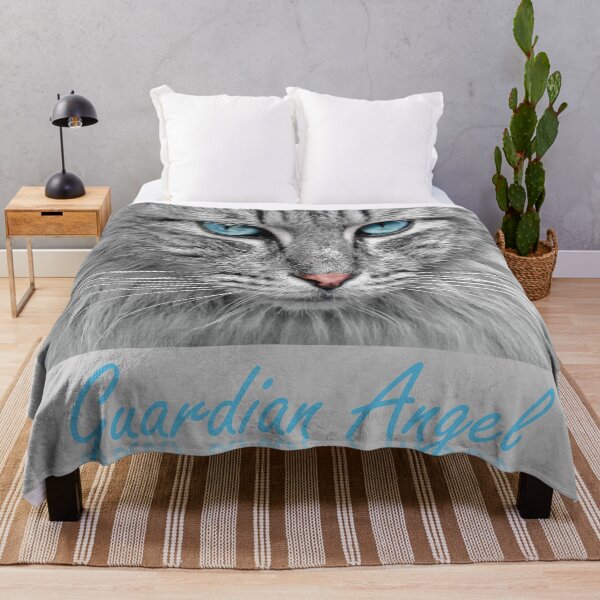 Item preview, Guardian Angel Cute Cat With Blue Eyes Mythological Aesthetic designed and sold by Mythos-Apparel.